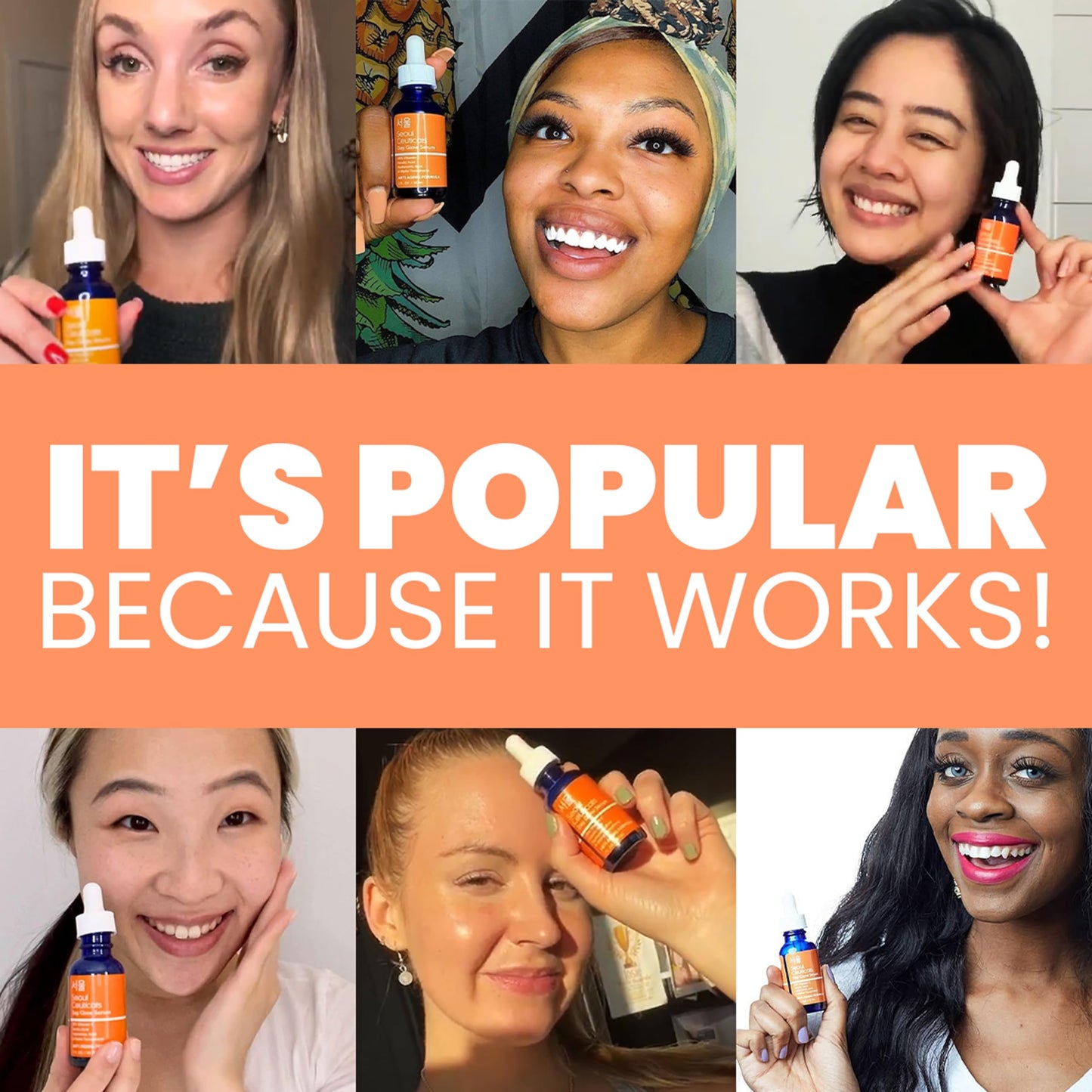 Suero Vitamina C 20% SeoulCeuticals Ácido Hialurónico Antienvejecimiento 30 ml