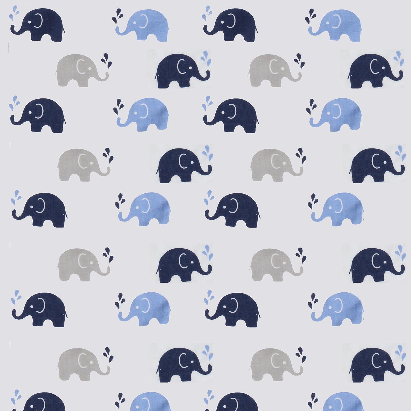 Bacati Elephants - Juego de baberos (muselina, 4 unidades), color azul y gris