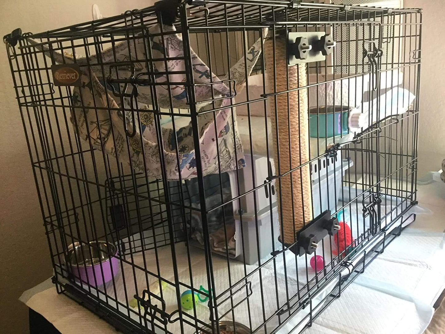 Rascador para Gatos ZFBIRD Beige Ahorro de Espacio para Moler Garras y Escalar