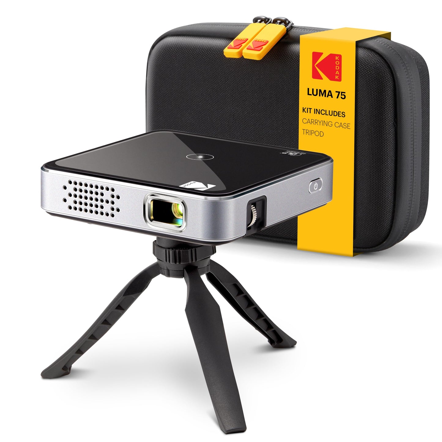 KODAK Proyector de bolsillo Kodak Luma 75 Ultra Mini, color negro, kit estándar: batería recargable integrada y altavoz, HDMI/USB/microSD, altavoz integrado. Incluye...