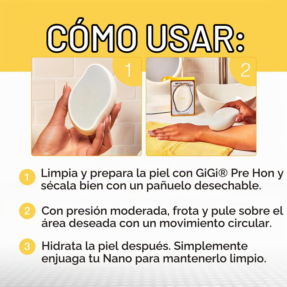 GiGi Depiladora Nano Tech Portátil para Retoques Finales Eliminación Precisa de Vello Facial y Corporal Diseño Compacto para Llevar Paquete de 1