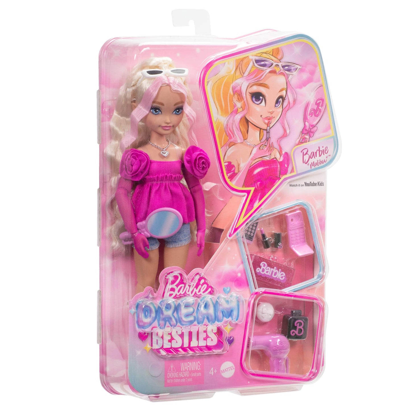 Barbie Dream Besties Muñeca Malibú para niñas de 4 años en adelante