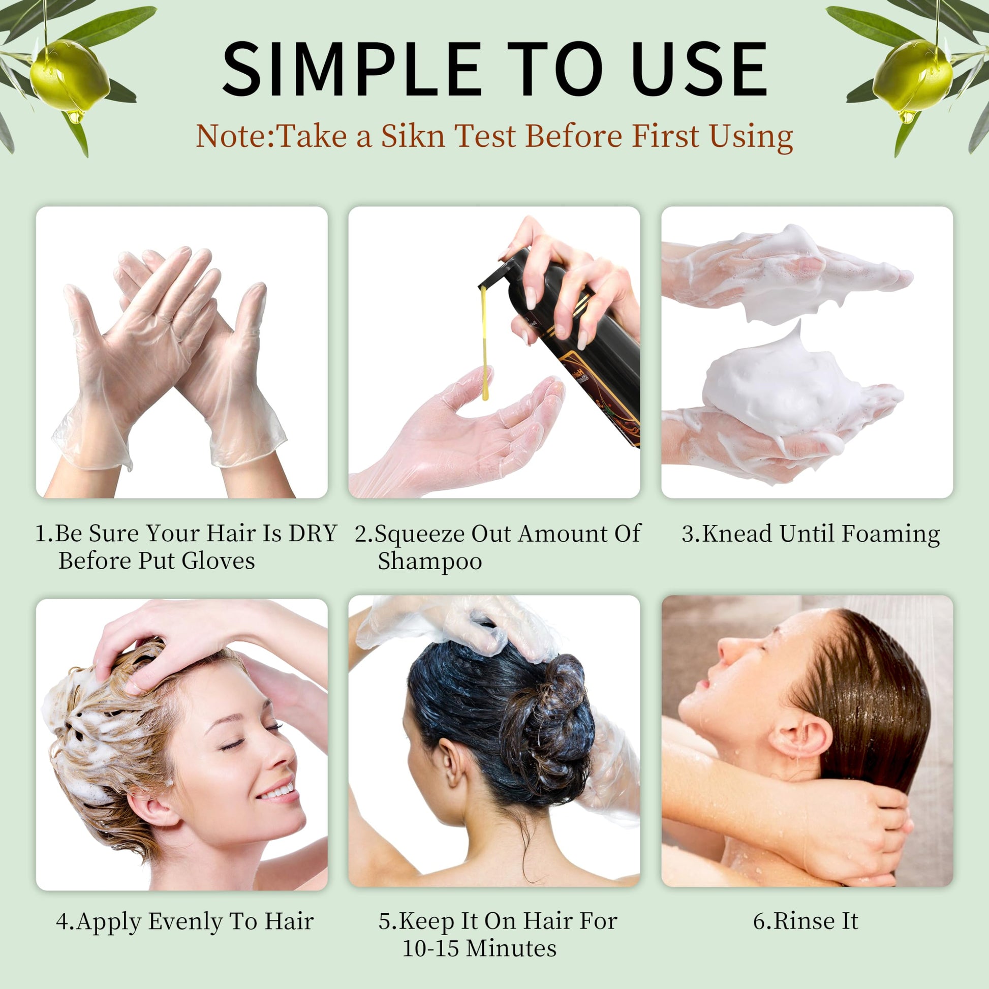 KILOMETS Champú para teñir el cabello negro: Champú Mágico de color para el cabello de mujeres - Cubre el 100% de las canas- Tinte 3 en 1 instantáneo. Con ingredientes herbales, fácil de usar, sin ensuciar, larga duración, libre de PPD y amoníaco. 500 ml