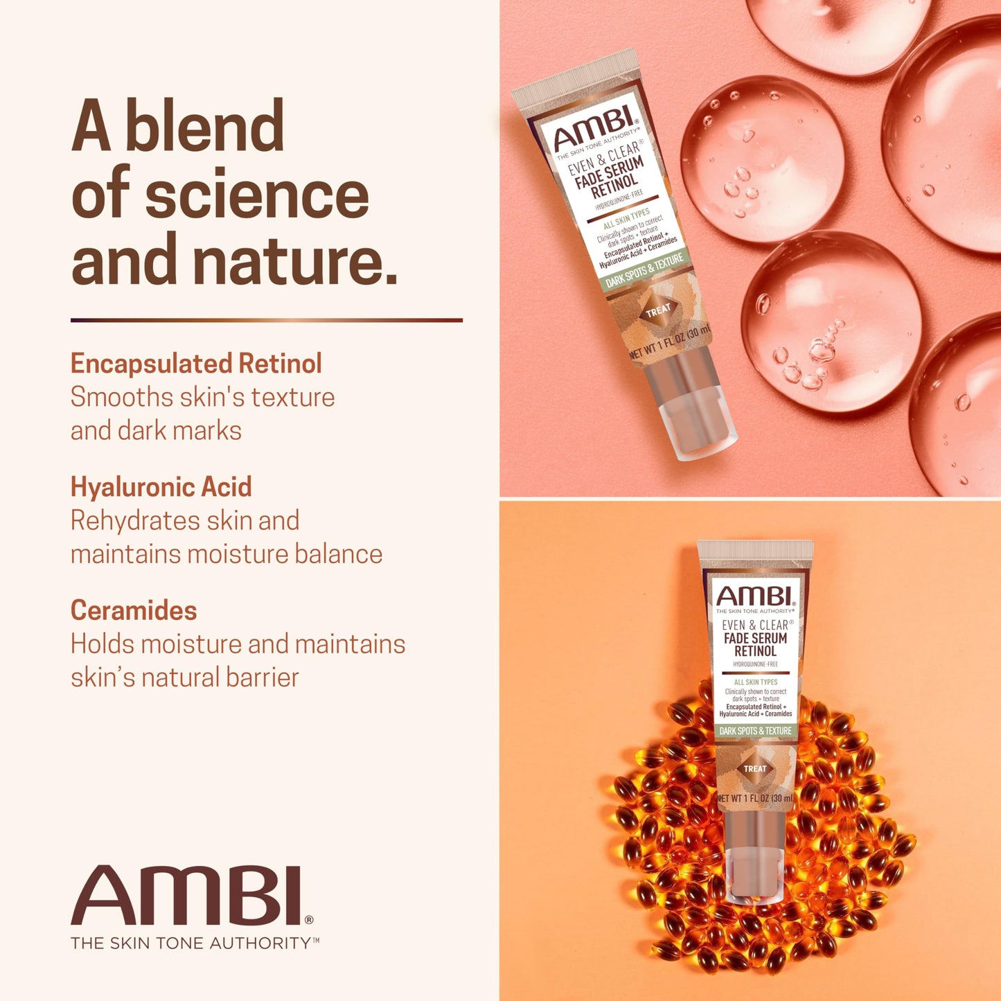 Suero Decolorante Uniforme y Transparente AMBI Reminol - ¡Ilumina tu piel!