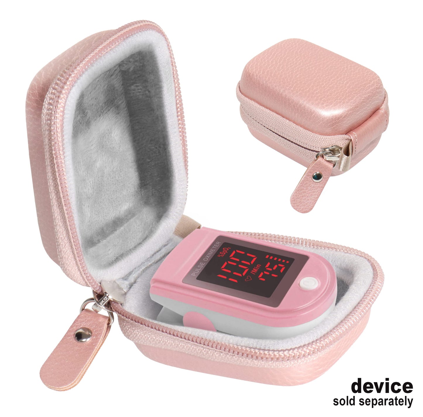 HKESTG - Estuche WGear para Zacurate Pro 500DL, niños: Innovo Deluxe, Santamedical 2. Facelake FL400 t. FL350: Vive Precision Spo2 Accumed cms-50dl, 50D1, Healthtree (oro rosa)