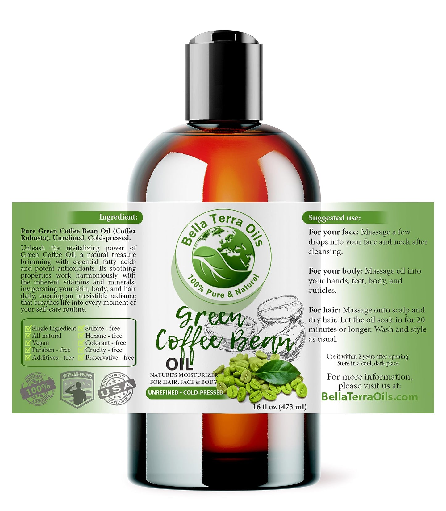 Aceite Orgánico de Café Verde para Piel: Regenerador y Antiinflamatorio con Descuento Exclusivo en Línea.