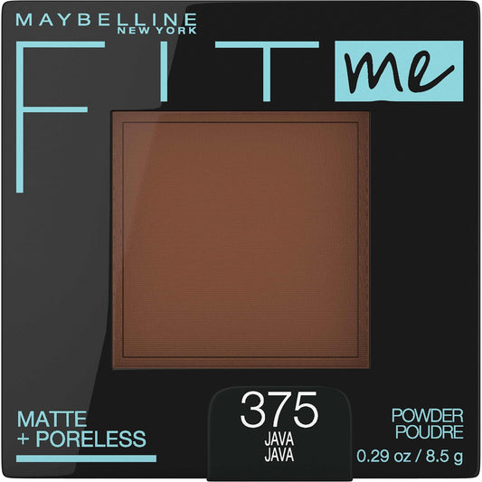 Maybelline Fit Me Matte + Poreless Press Face Powder Maquillaje, Java, 1 unidad