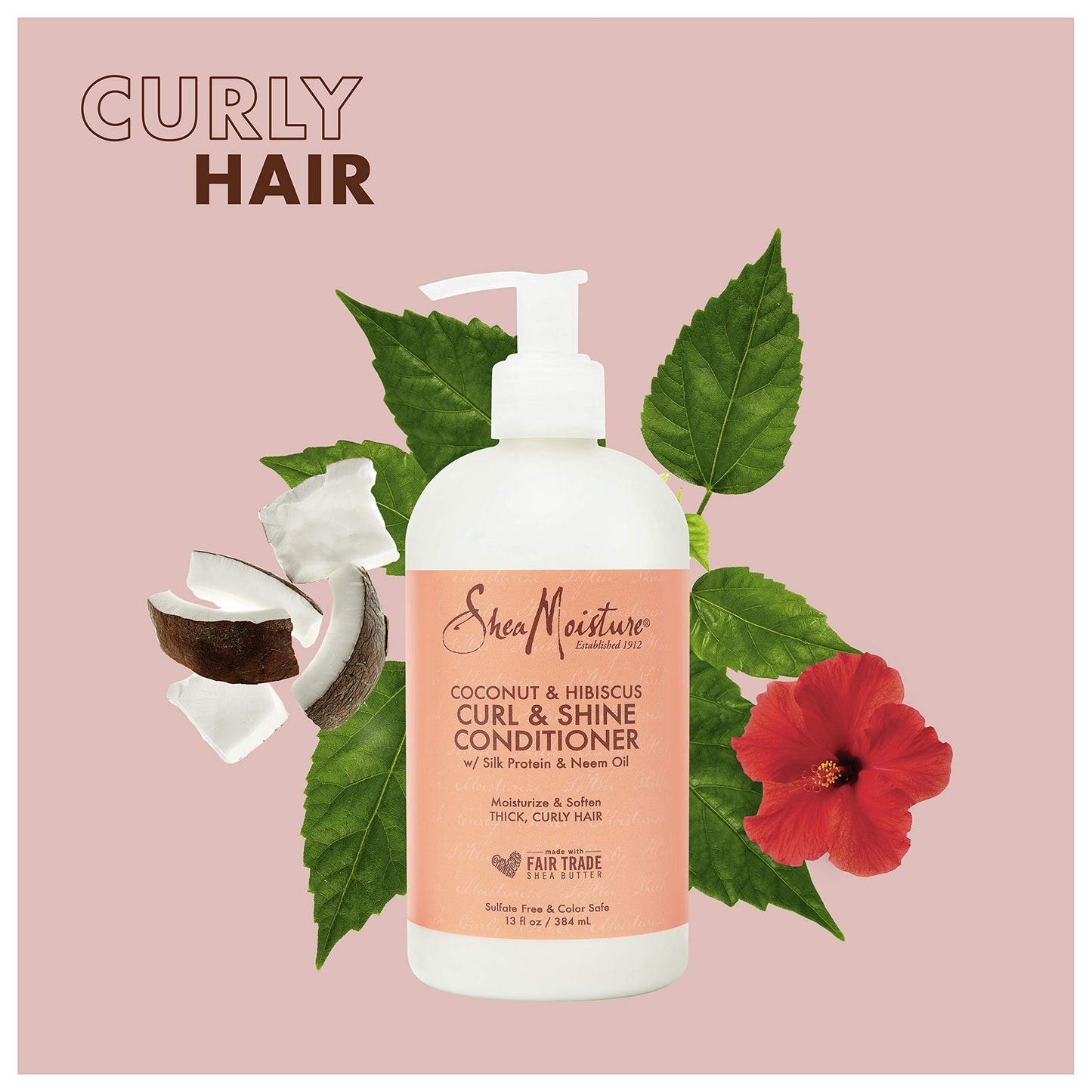 SHEA MOISTURE - Mascarilla hidratante intensiva para el cabello con miel de manuka y aceite de marfura, 12 onzas + Shea Moisture Coconut & Hibiscus Curl & Shine Conditioner for Unisex Conditioner 13oz