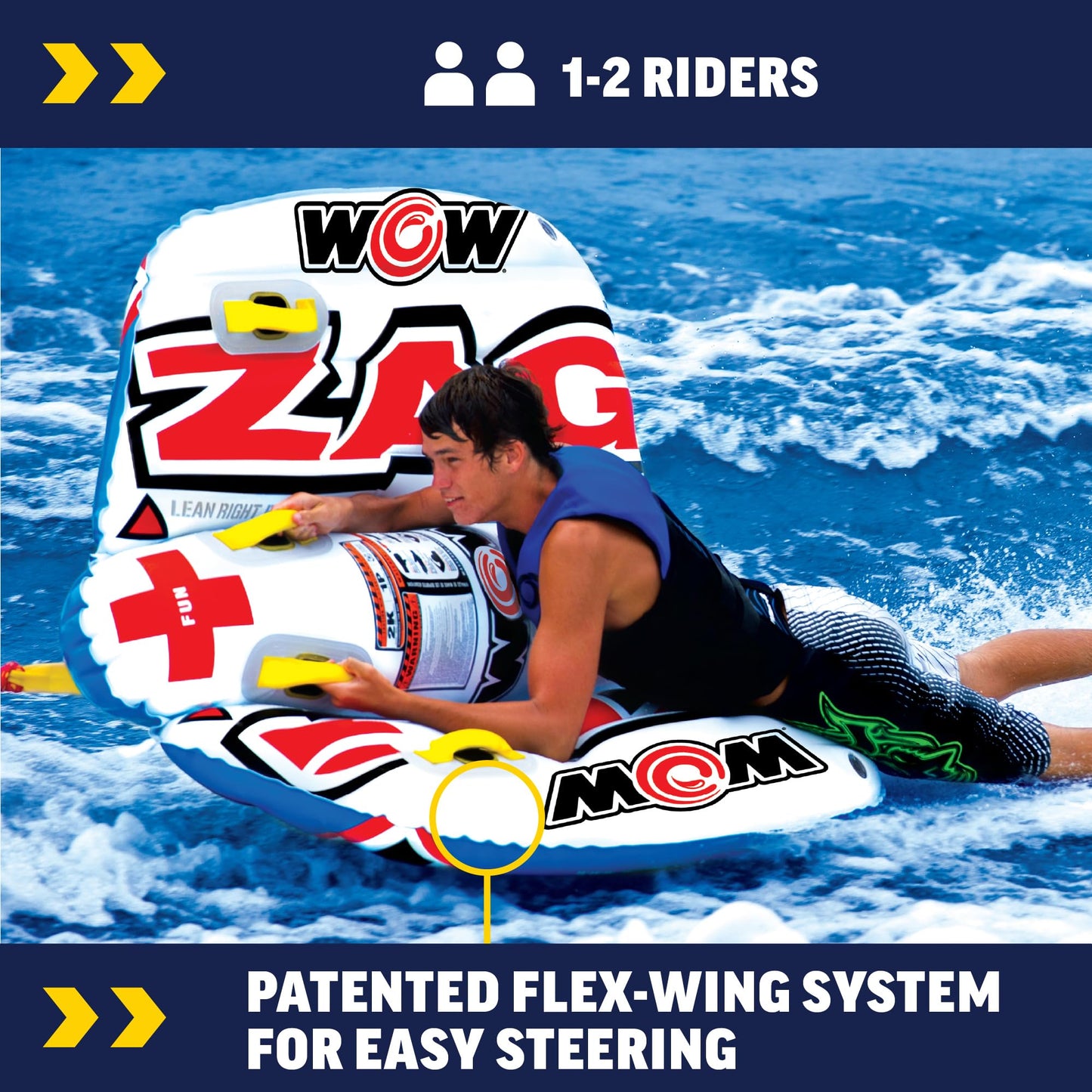 Inflable Towable WOW Zig Zag 2 Personas Dirigible