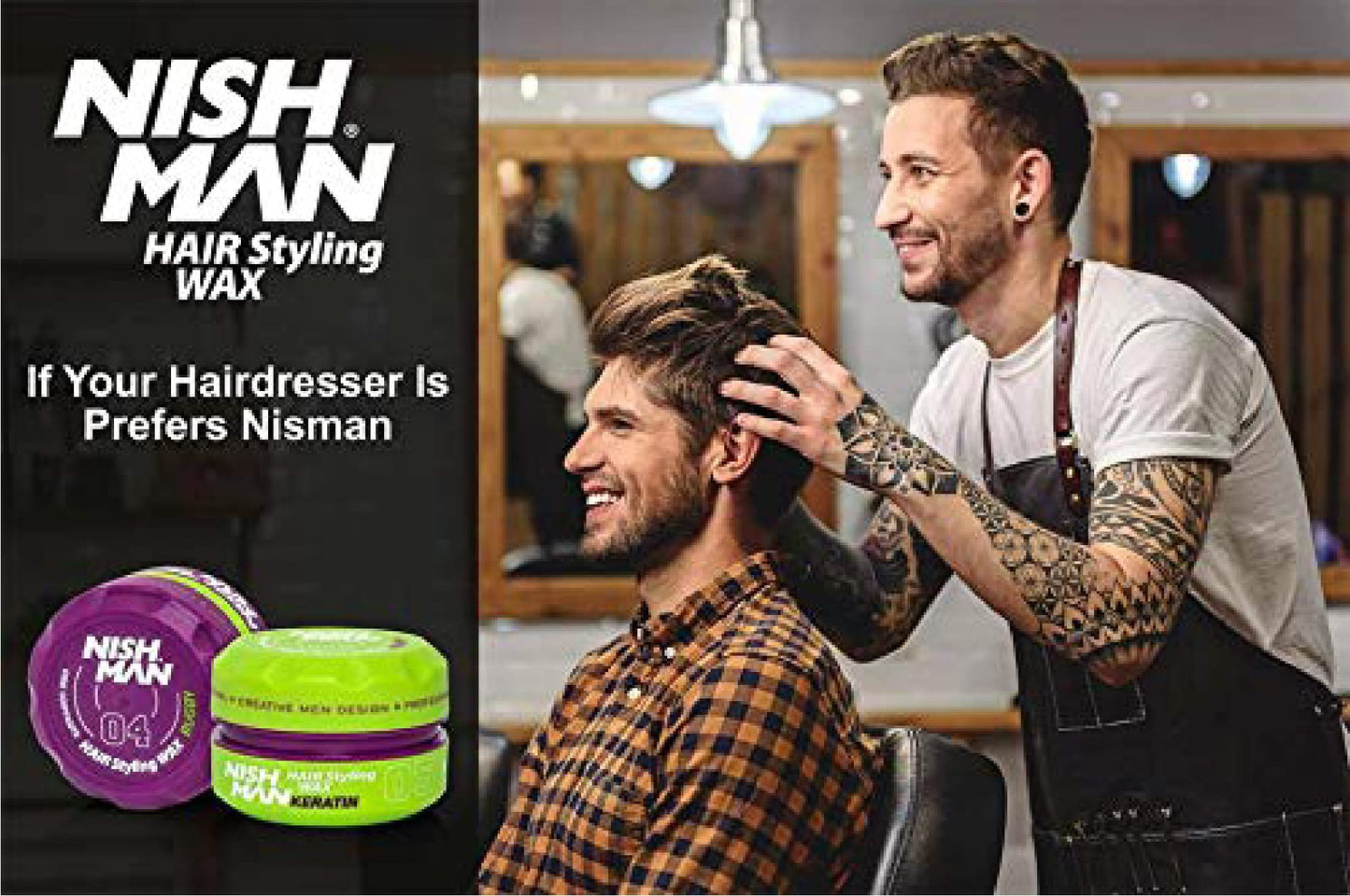 Nishman Serie Hair Styling (04 Rugby AQUA WAX, 150 ml)