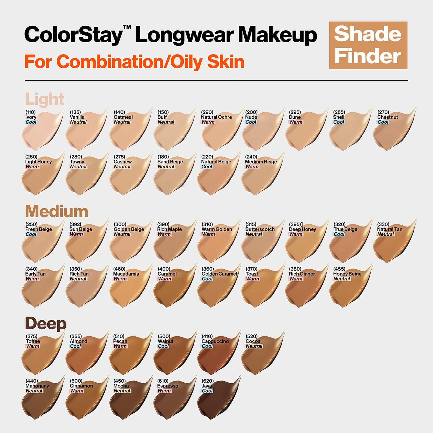Revlon ColorStay - Base líquida para piel mixta y grasa, maquillaje Colorstay para piel grasa/combinación, Rich Tan