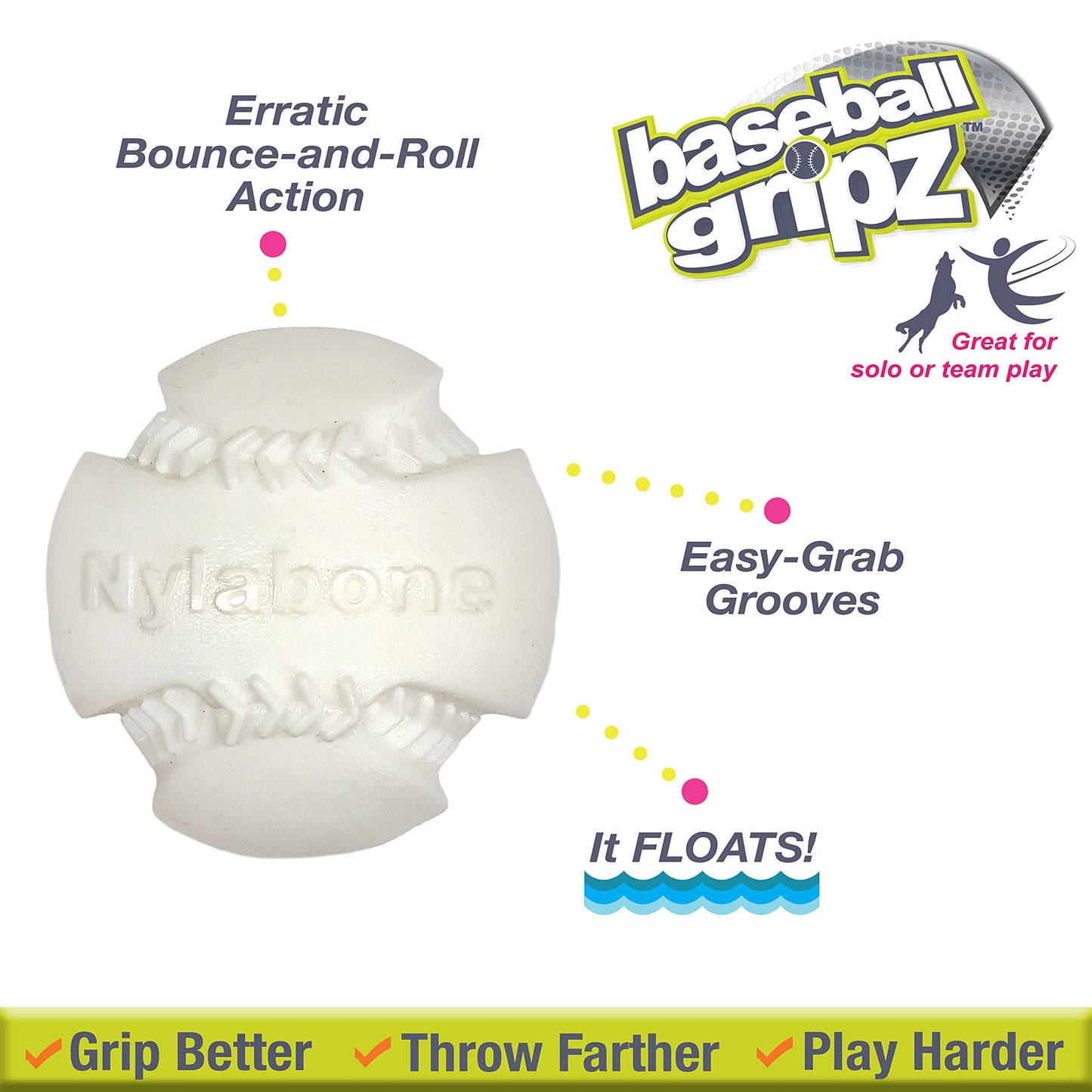 Juguete Nylabone Power Play Baseball