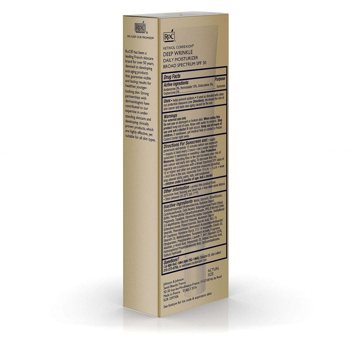 Roc Retinol Correxion Deep Wrinkle Daily Moisturizer, SPF 30, 1.0 Ounce Tube