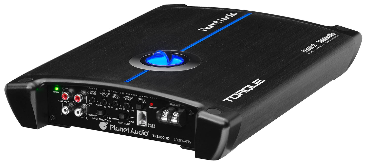 Amplificador de Coche Planet Audio Monoblock 3000 Vatios con Control Remoto de Subwoofer