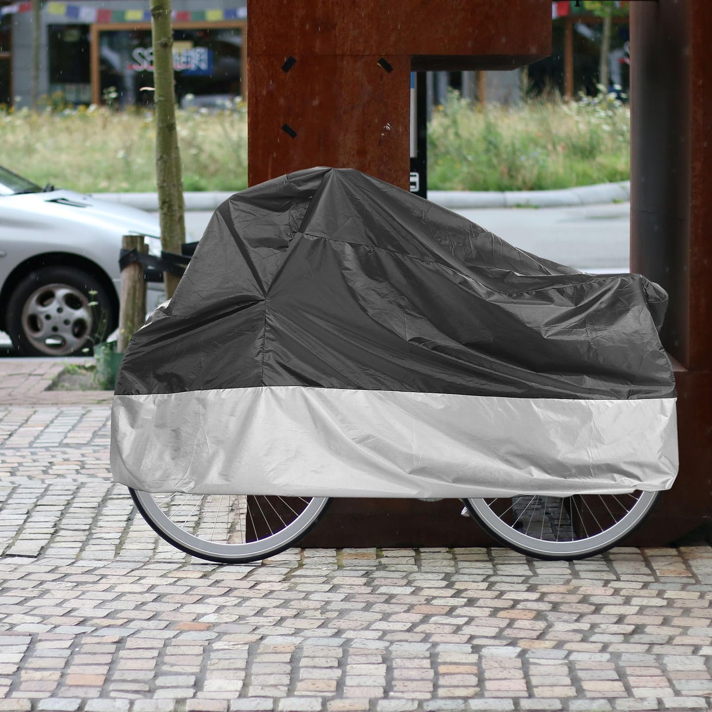 Funda Impermeable AkiiGer Negra para Triciclo para Adultos con Orificio de Bloqueo