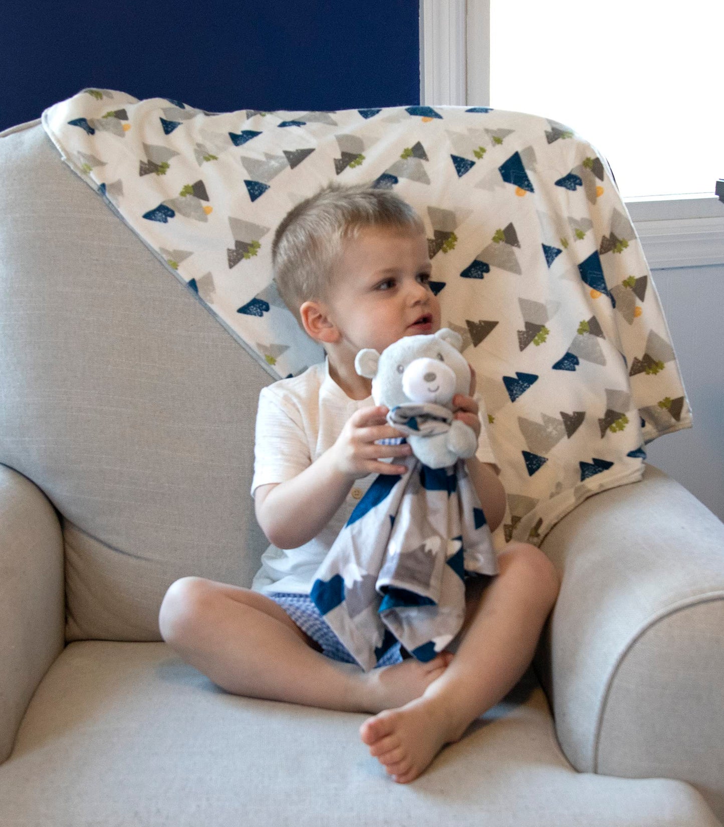 Minky Animal Snuggler Lovey Manta para niños, bebés, niños, niñas, manta de seguridad neutra de género con animal de peluche (querido oso gorro de nieve)