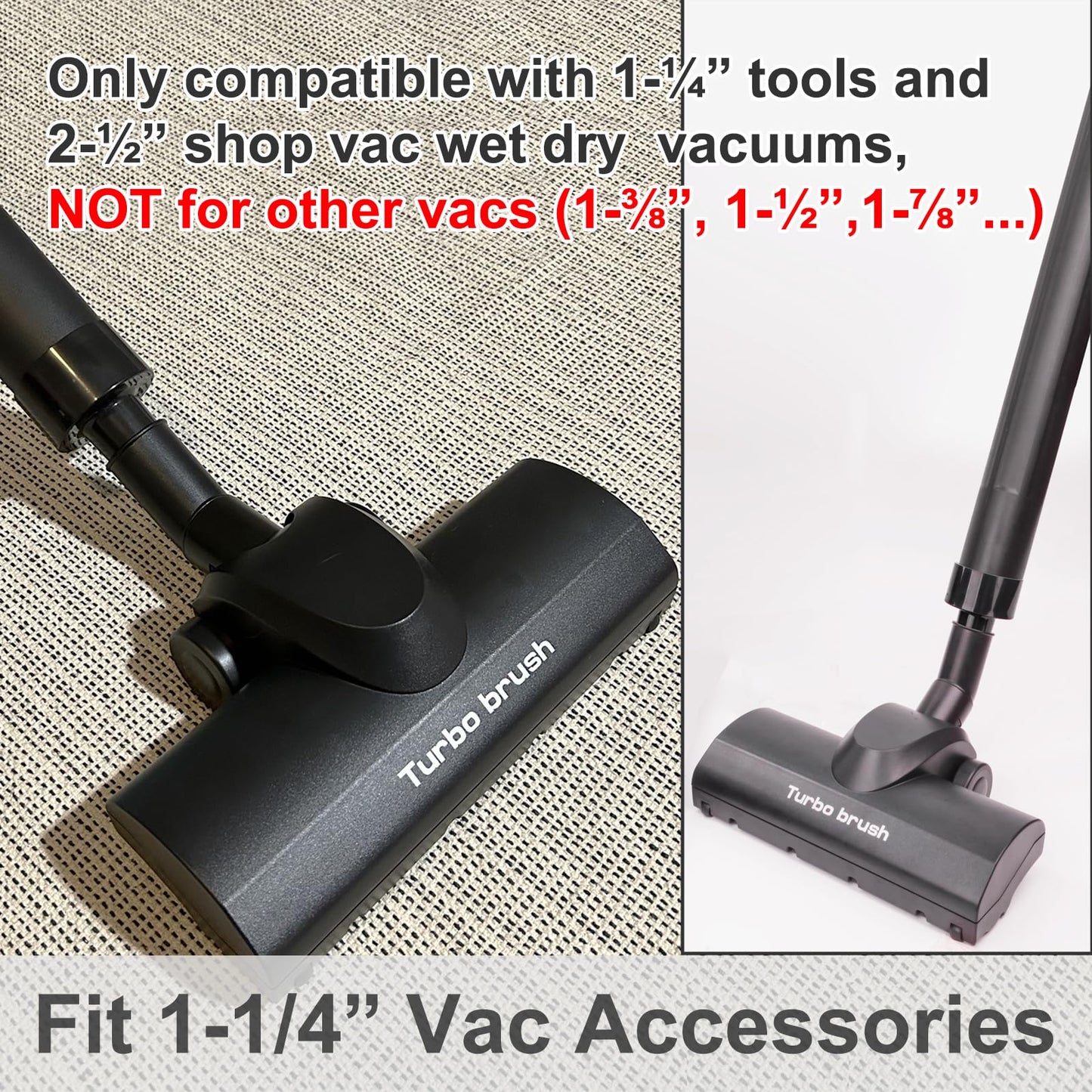 Adaptadores de Manguera Shop Vac Negro 2-1/2 Pulgadas a 1-1/4 Pulgadas Paquete de 2