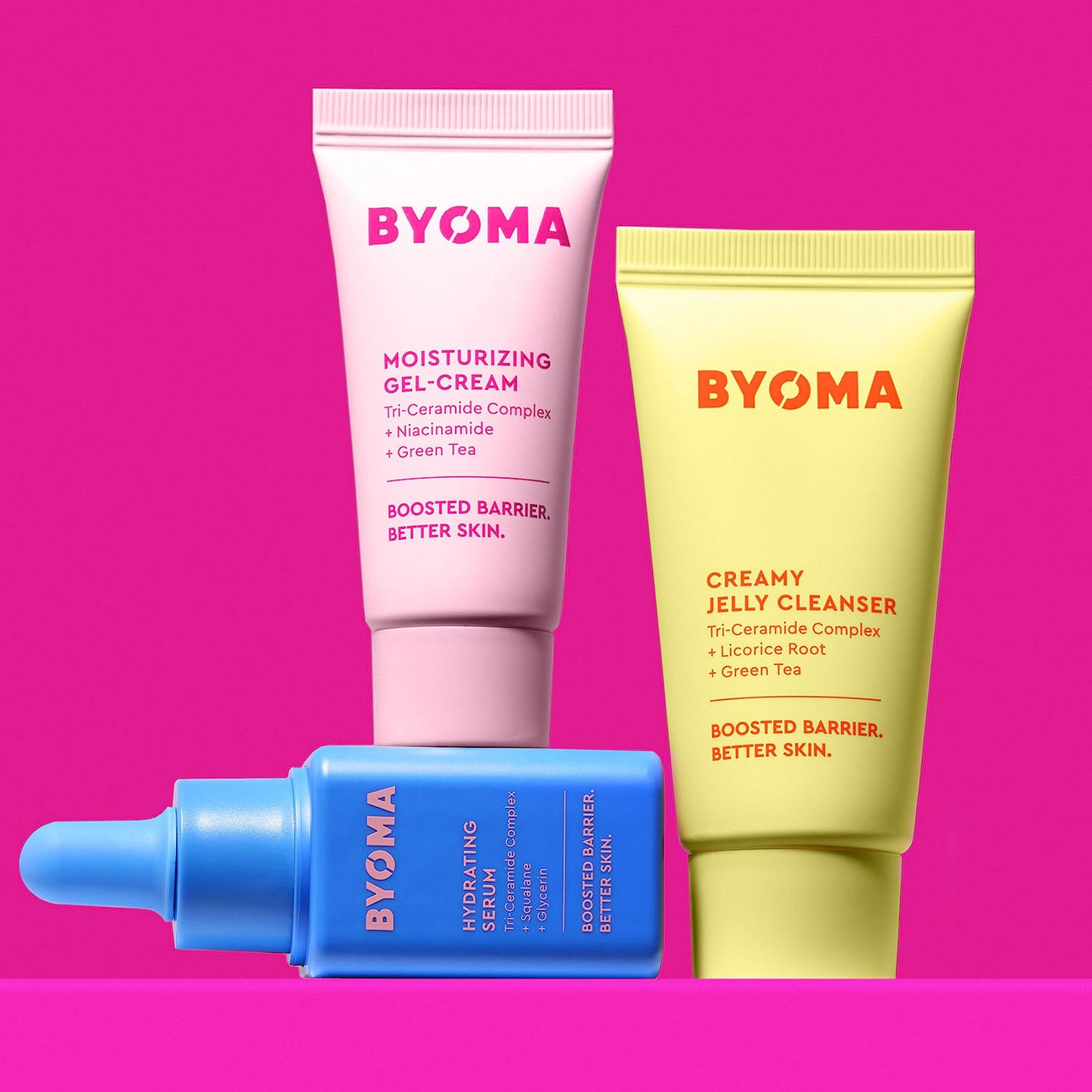 BYOMA Grehge ating Starter Kit - Mini Cleanser 30ml, Mini Light Cream 15ml + Mini Hydrating Serum 15ml