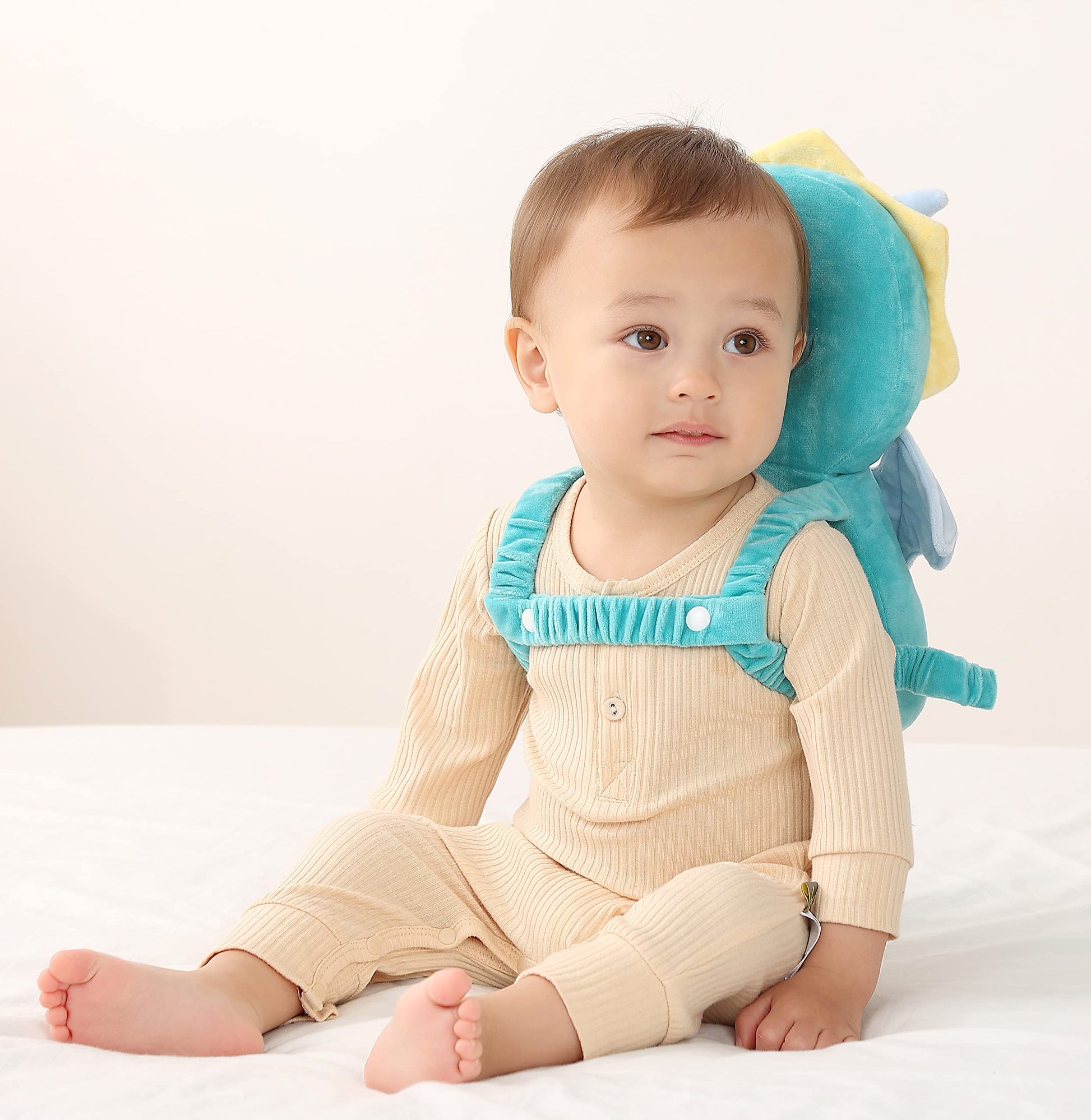 Mochila Protectora de Cabeza de Bebé Feidoog Z-Panda con Rodilleras para Gatear y Caminar