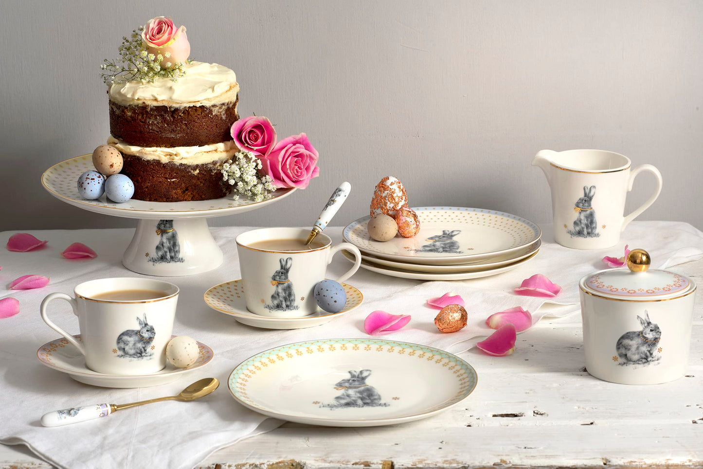 Cuchillo para Tartas Spode Meadow Lane Blanco Diseño de Conejo