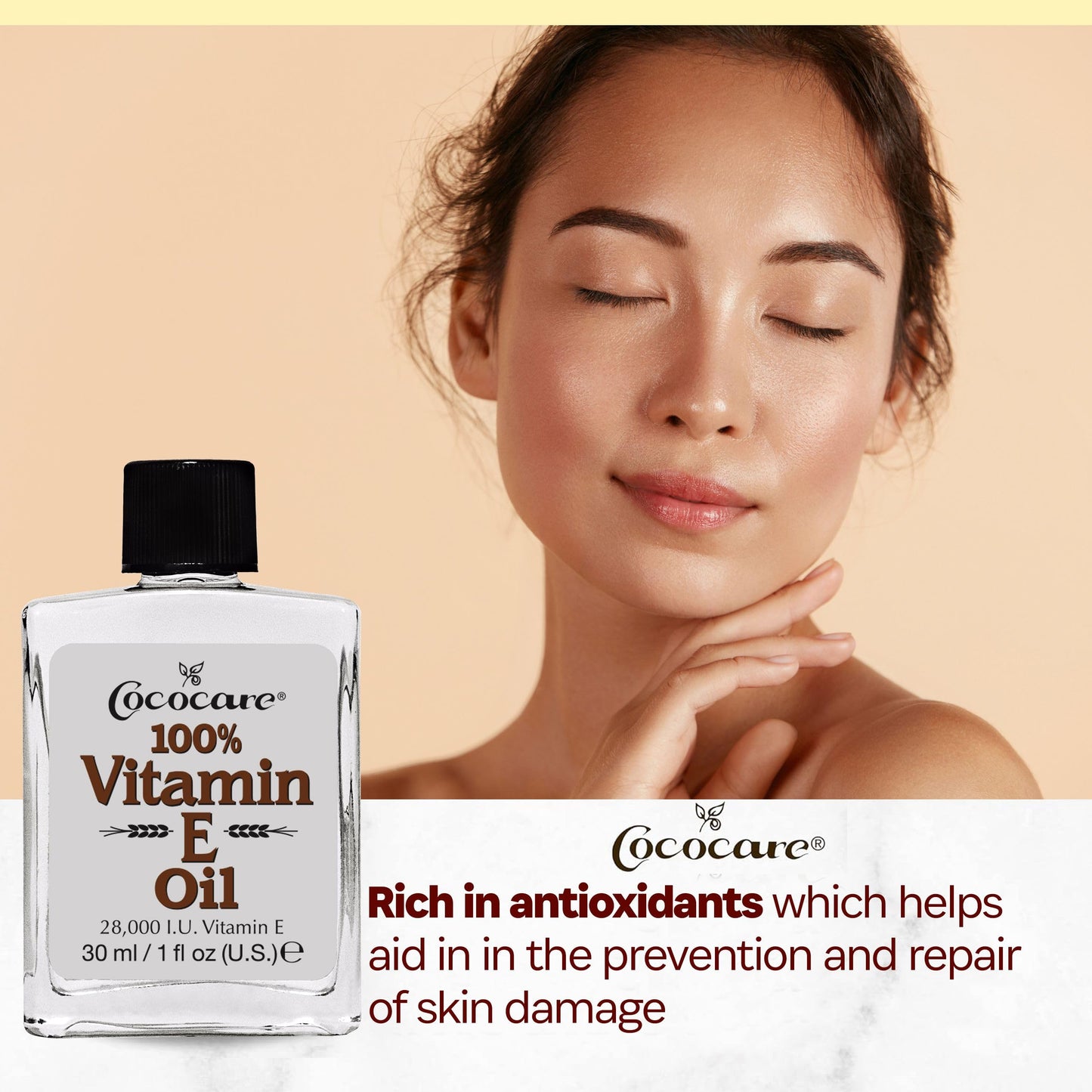 Cococare 100% Vitamin E Oil, 1 Ounce
