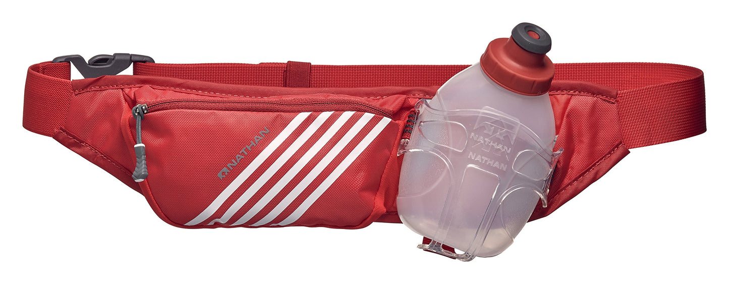 Cinturón de Hidratación Nathan Tomato Plus con Frasco de 10 Onzas y Bolsillo con Cierre para Correr y Entrenar