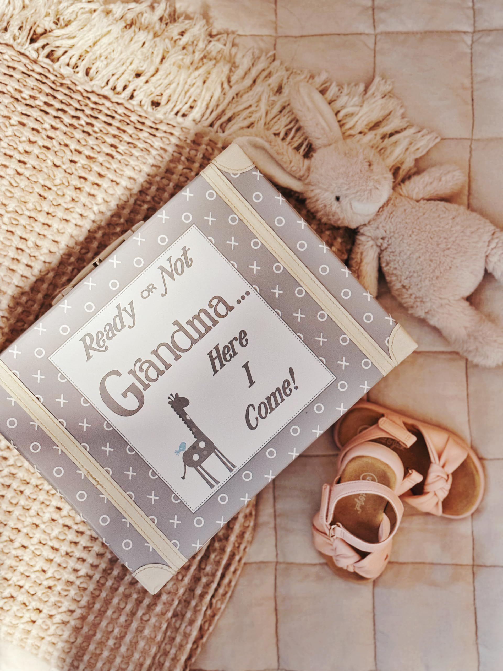 Manta de Veliz Visit Grandma Gris para Niños