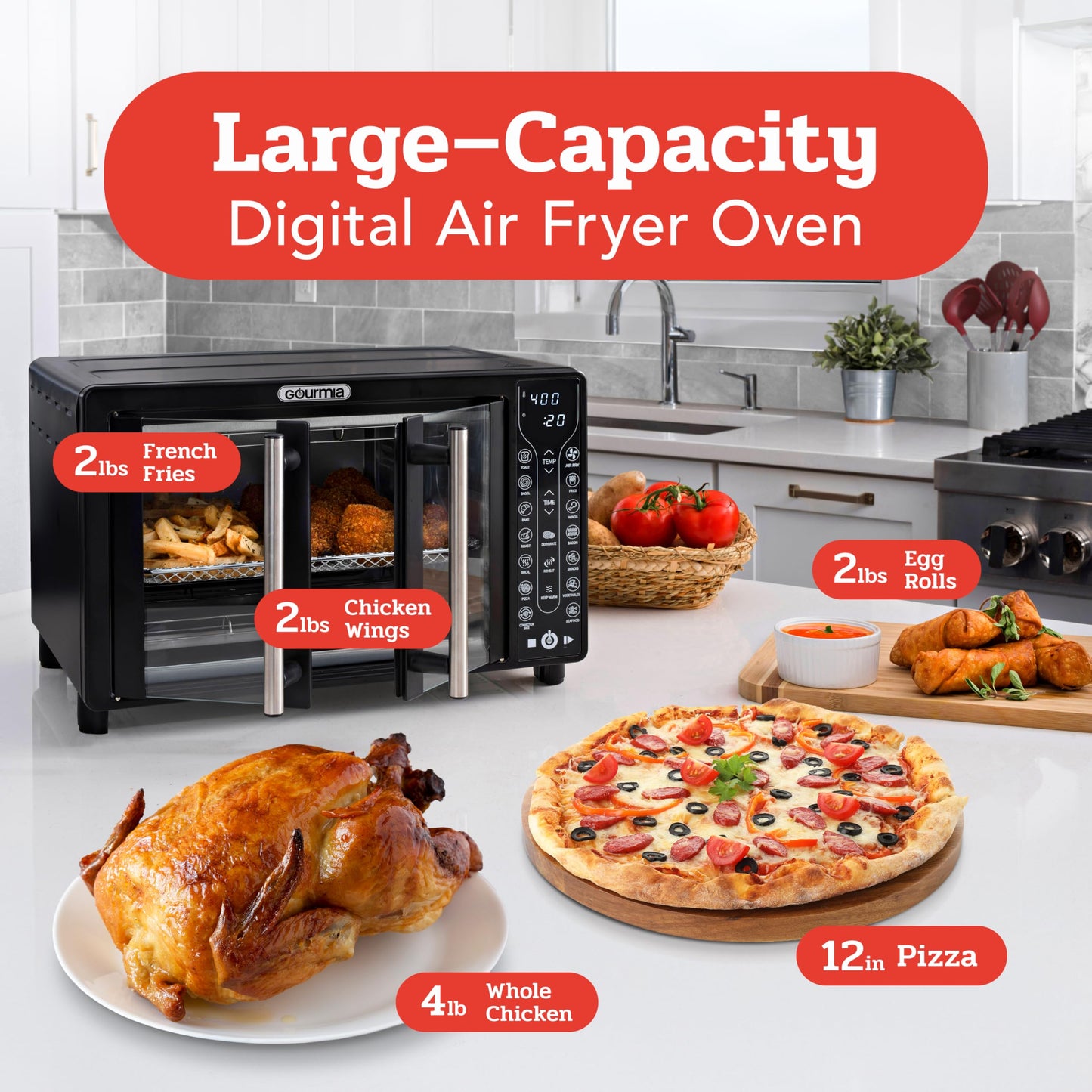Digital Air Fryer Oven 6-Slice
