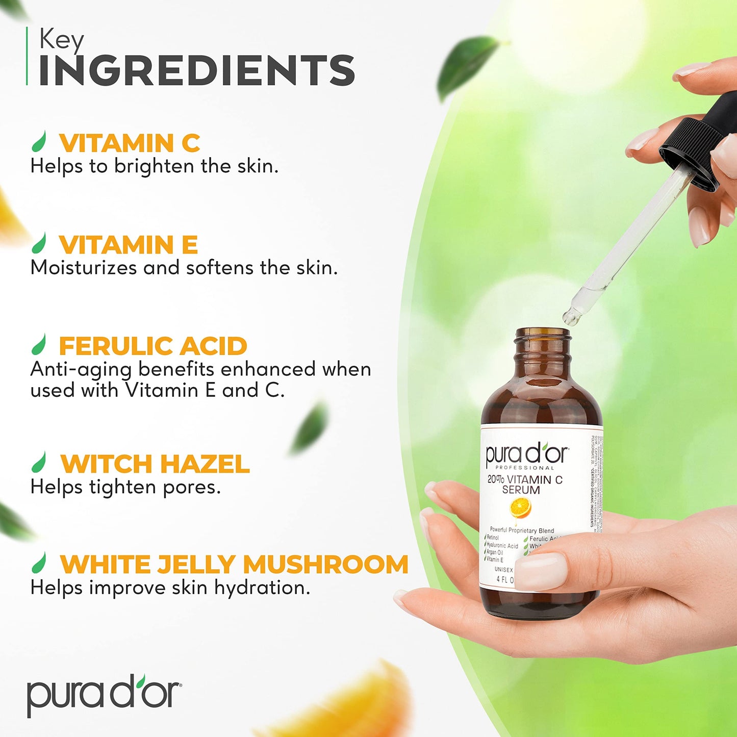 Pura D'or Vitamin C Serum, 4 Ounce