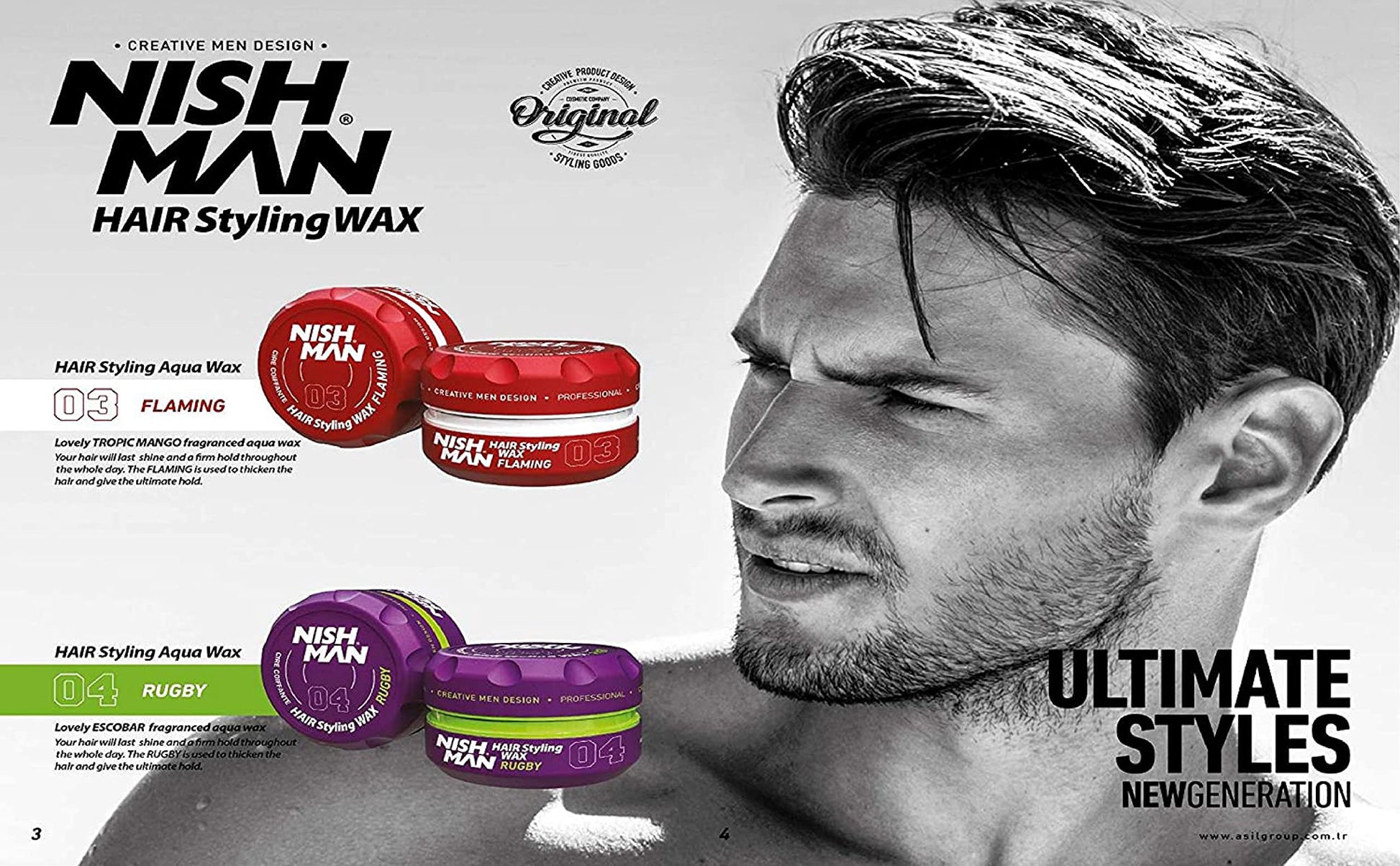 Nishman Serie Hair Styling (04 Rugby AQUA WAX, 150 ml)