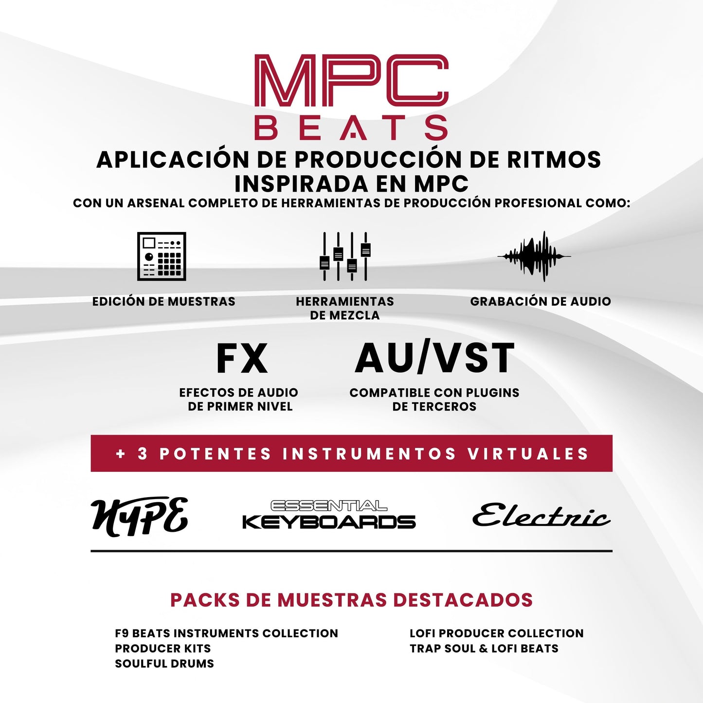 Akai Professional MPK Mini Plus - Teclado Controlador MIDI USB de 37 Mini Teclas con 8 Pads MPC, Secuenciador, MIDI/CV/Gate I/O, Software de Producción y Native Instruments Sound Package, Blanco