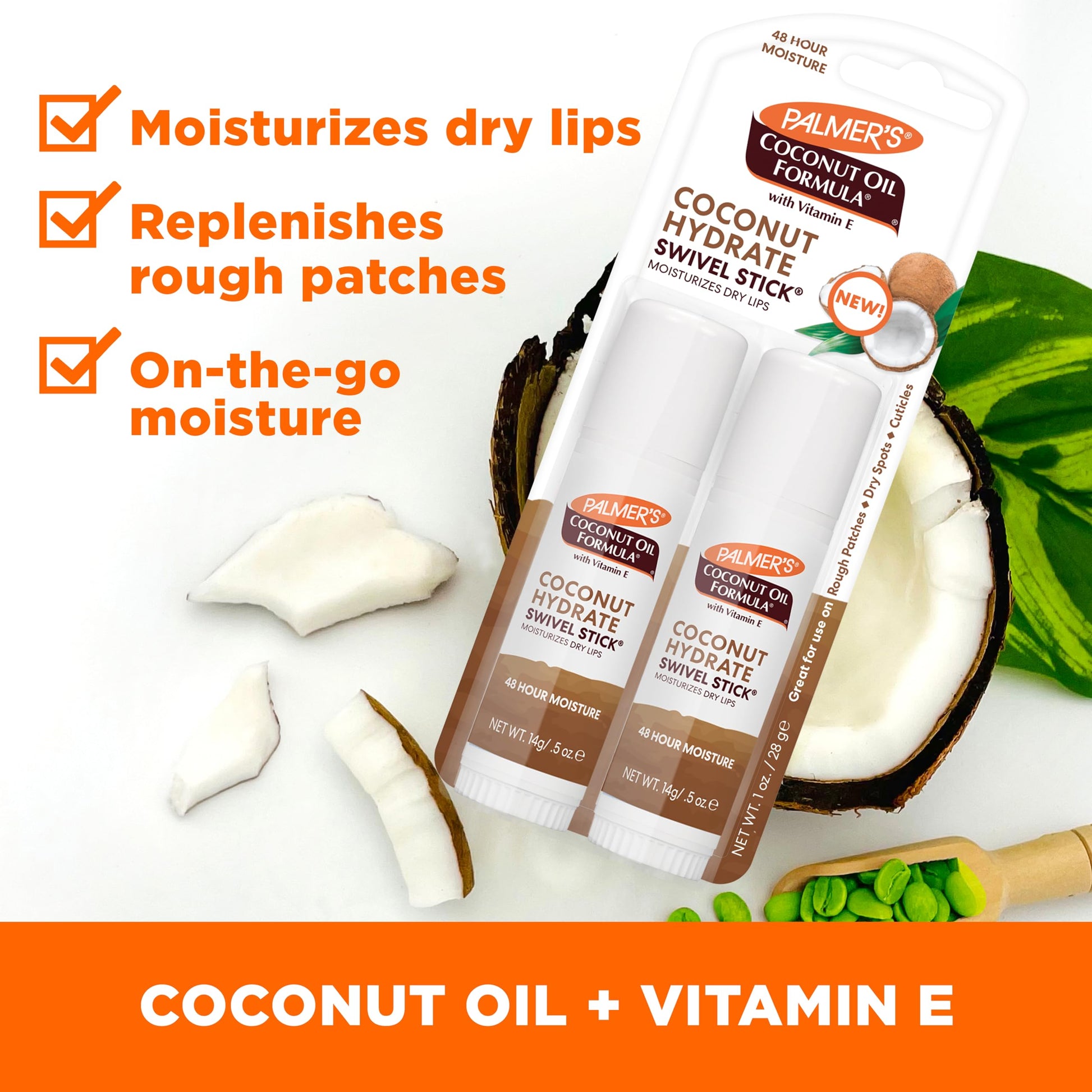 Palmer's Fórmula de aceite de coco doble varilla giratoria