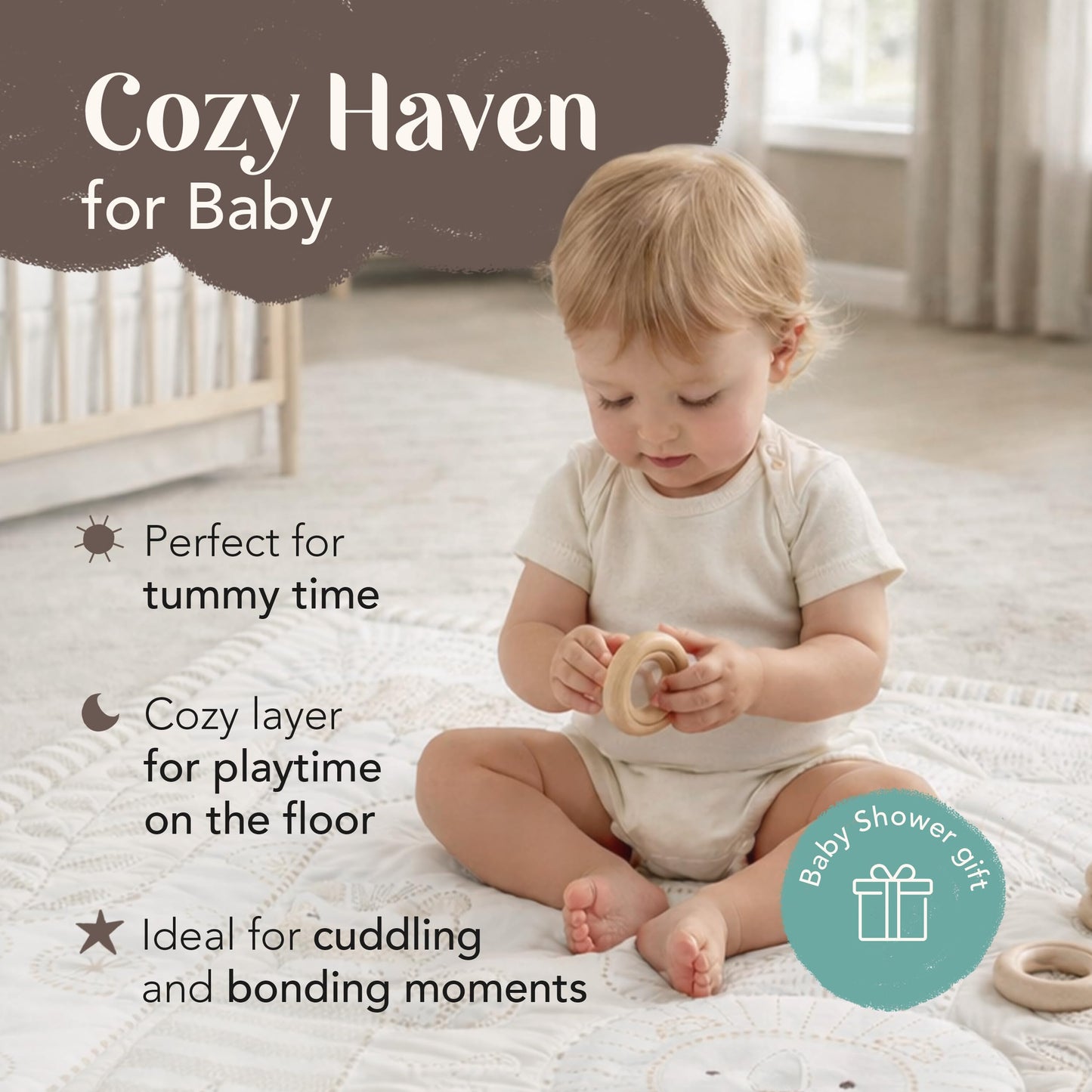 El juego de cama de 3 piezas para cuna de The Hōmistry para niños y niñas - Edredón reversible, sábana ajustada, falda de cuna - Juego de ropa de cama para cuna de microfibra suave, transpirable y