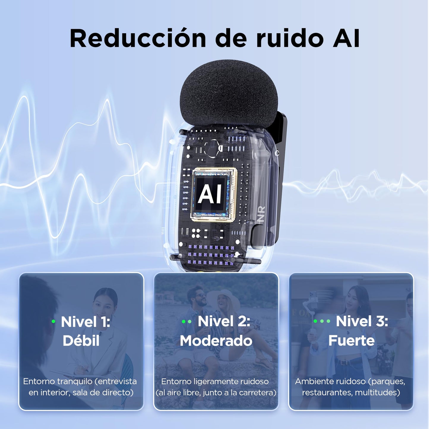 BOYA Mini 16 Micrófono de Solapa inalámbrico Profesional para iPhone 14, iPad5 Dispositivos con Conector Lightning para creación de contenidos,vlogging,Streaming en Directo Reproducción en Youtube