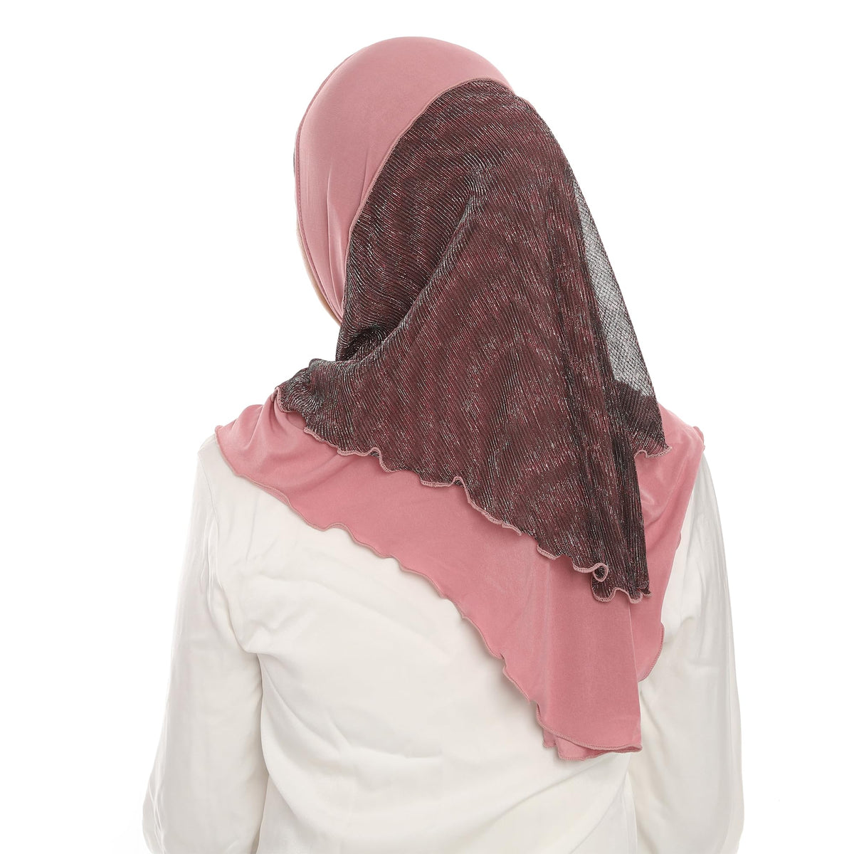 Jazvano - Hijab instantáneo para mujeres y niñas musulmanas, bufanda suave fácil de llevar, bufanda para la cabeza – Spun Gold Jilbab Daily Islamic 1pc, A rosa, Talla única