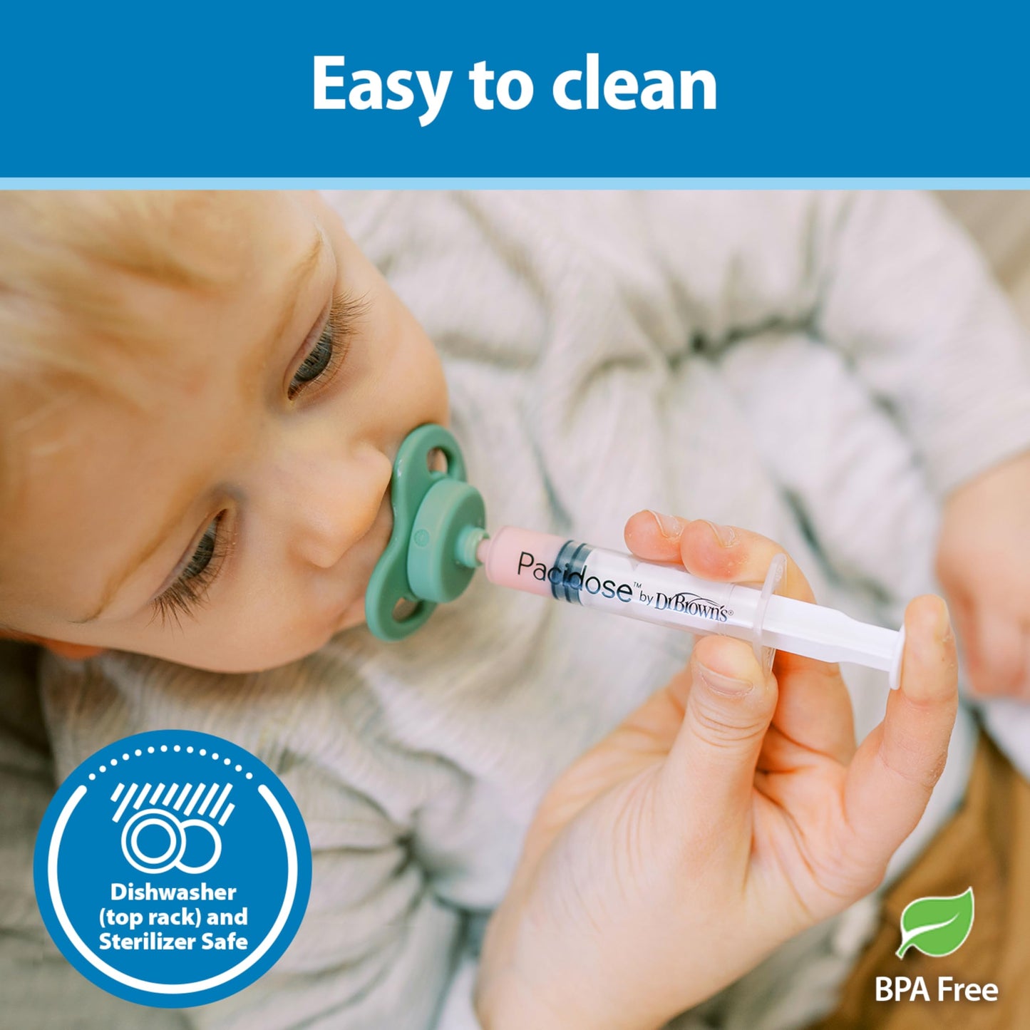 AGGIE MD Pacidose Pacifier Baby Medicine Dispenser with Oral Syringe | Newborn | 0-6 Months