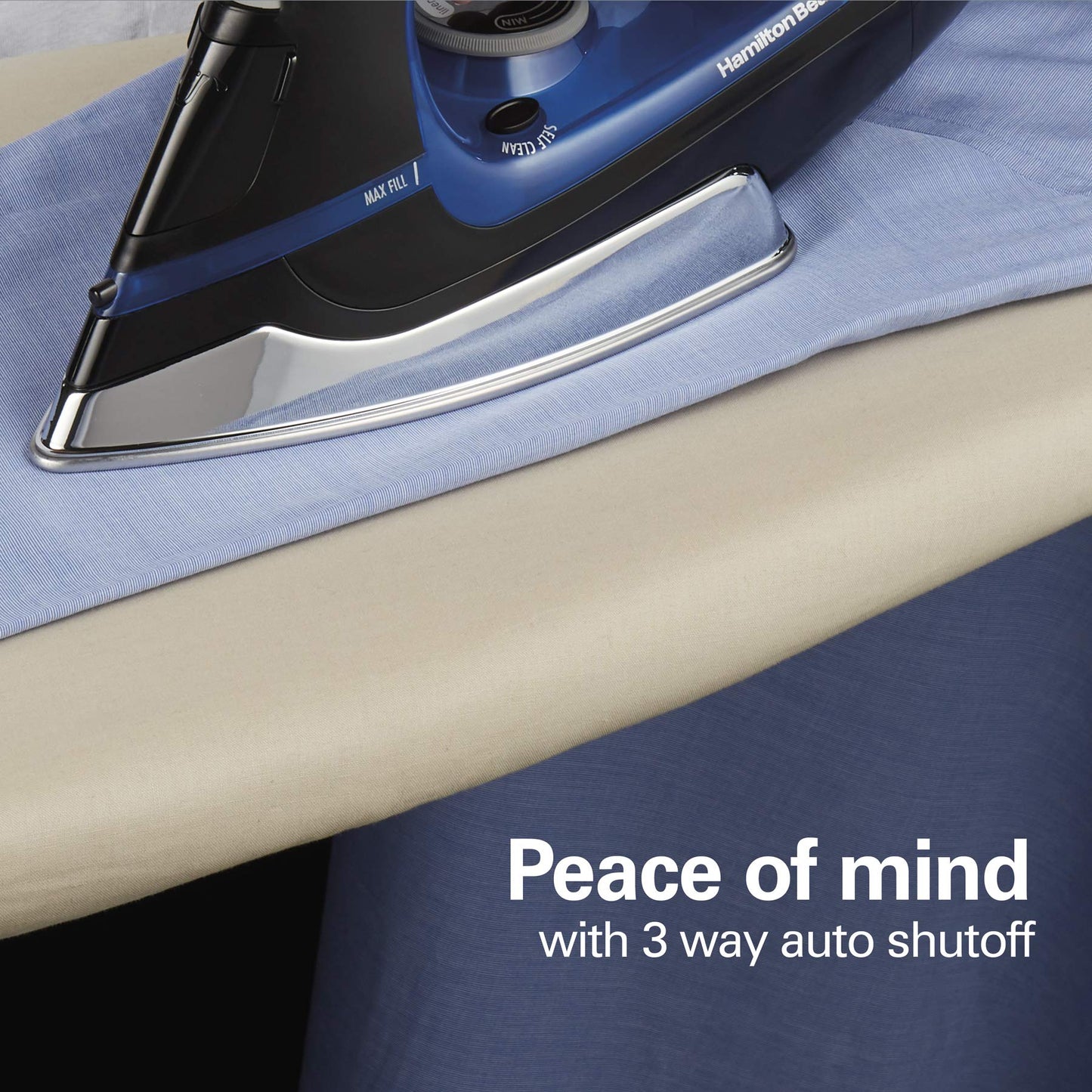 Hamilton Beach 14290 Retractable Cord Iron, Grey