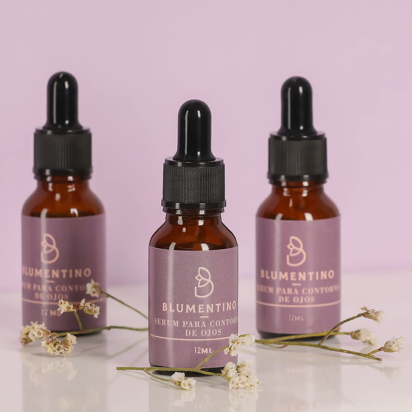 BLUMENTINO - Serum De Contorno De Ojos Unisex - Disminuye visiblemente la hinchazón y apariencia de ojeras - Rellena arrugas, da un efecto tensor inmediato y suaviza el área debajo de los ojos - 12ml.