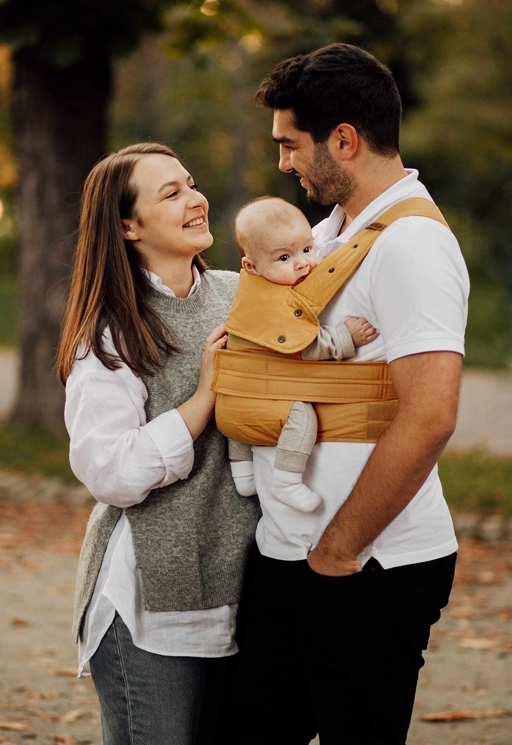 Portabebés Marsupi Clásico Butterscotch Ajustable de Algodón Orgánico Talla L