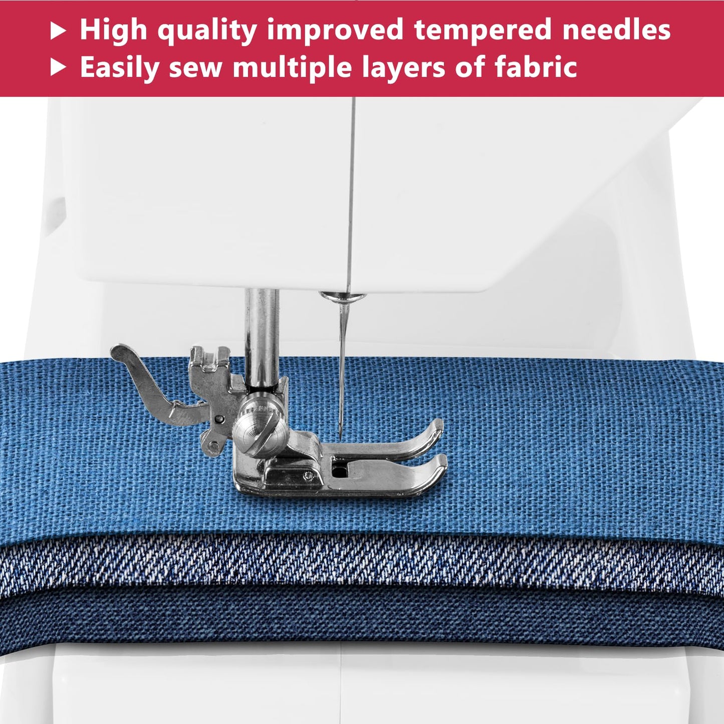 Máquina de Coser, Mini Maquina de Coser Portátil con 14 Tipos de Puntadas, Máquina de Coser Eléctrica para Principiantes, Pedal Eléctrico de Doble Uso,Ideal para Ropa,Sábanas, Patchwork,Cremallera