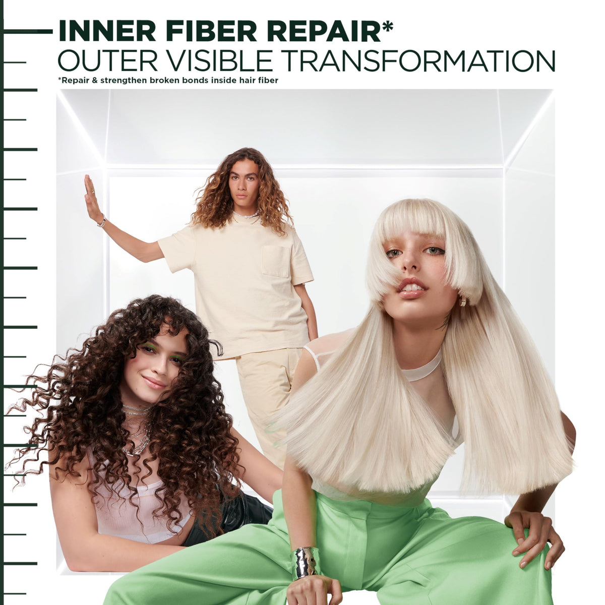 Garnier Tratamiento Pre-Champú Fructis Hair Filler Bonding Inner Fiber Rinse Out Con Complejo Reparador De Enlaces, 10.1 Onzas Líquidas