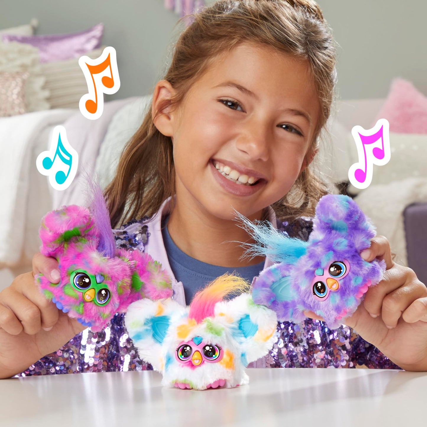 Furby Furblets - Miniamigo Groo-Vee - Morado - Peluches electrónicos para niños y niñas a Partir de 6 años