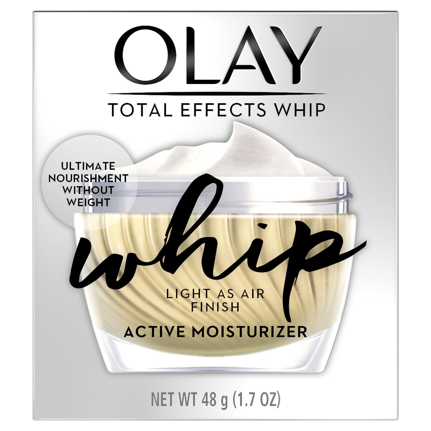 Face Moisturizer by Olay Total Effects Whip Light Face Moisturizer with Vitamins C, E, B3 & B5 for Even Skin Tone, 1.7 Oz
