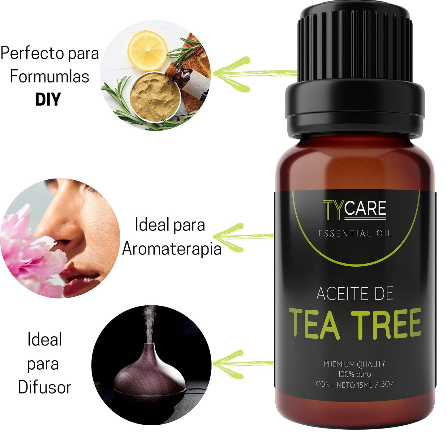 Aceite Esencial Melaleuca Alternifolia Premium Quality 100% Puro 15 ml