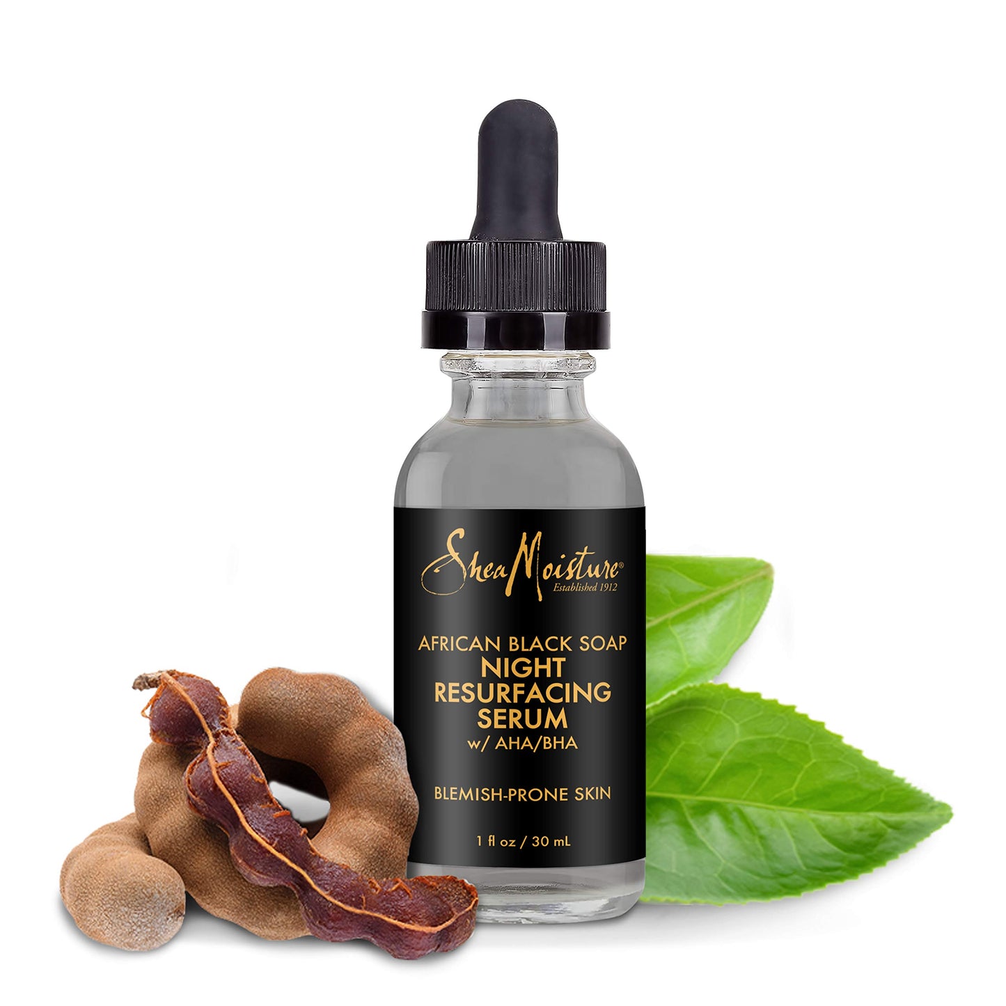 Suero Resurfacing Nocturno SheaMoisture African Black Soap Shea Butter 1 oz para Piel Propensa a Imperfecciones