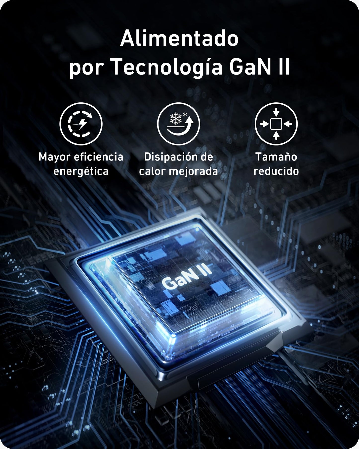 Anker Cargador Nano USB C, 65 W GAN II PPS Cargador Plegable rápido Compacto para MacBook Pro, Galaxy, DELL, iPhone 15, iPad Pro y más