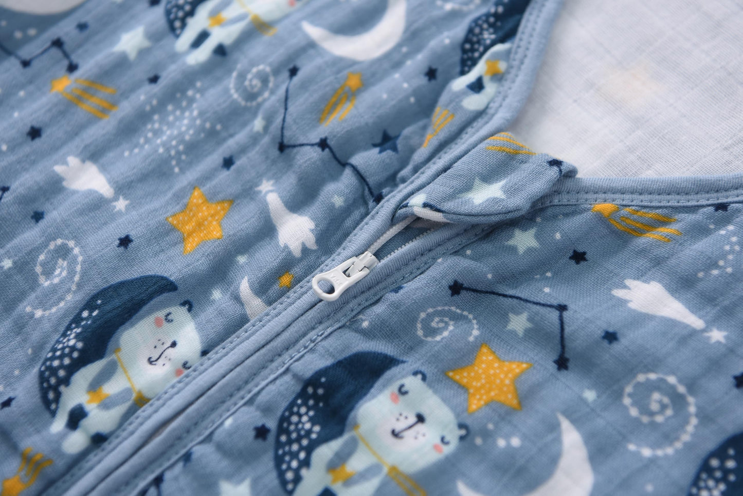 TADO MUSLIN - Saco de dormir para bebé, de 0 a 6 meses, manta para bebés, 100% algodón orgánico, cierre de 2 vías, YKK 0.5 TOG, sacos de dormir para niños pequeños