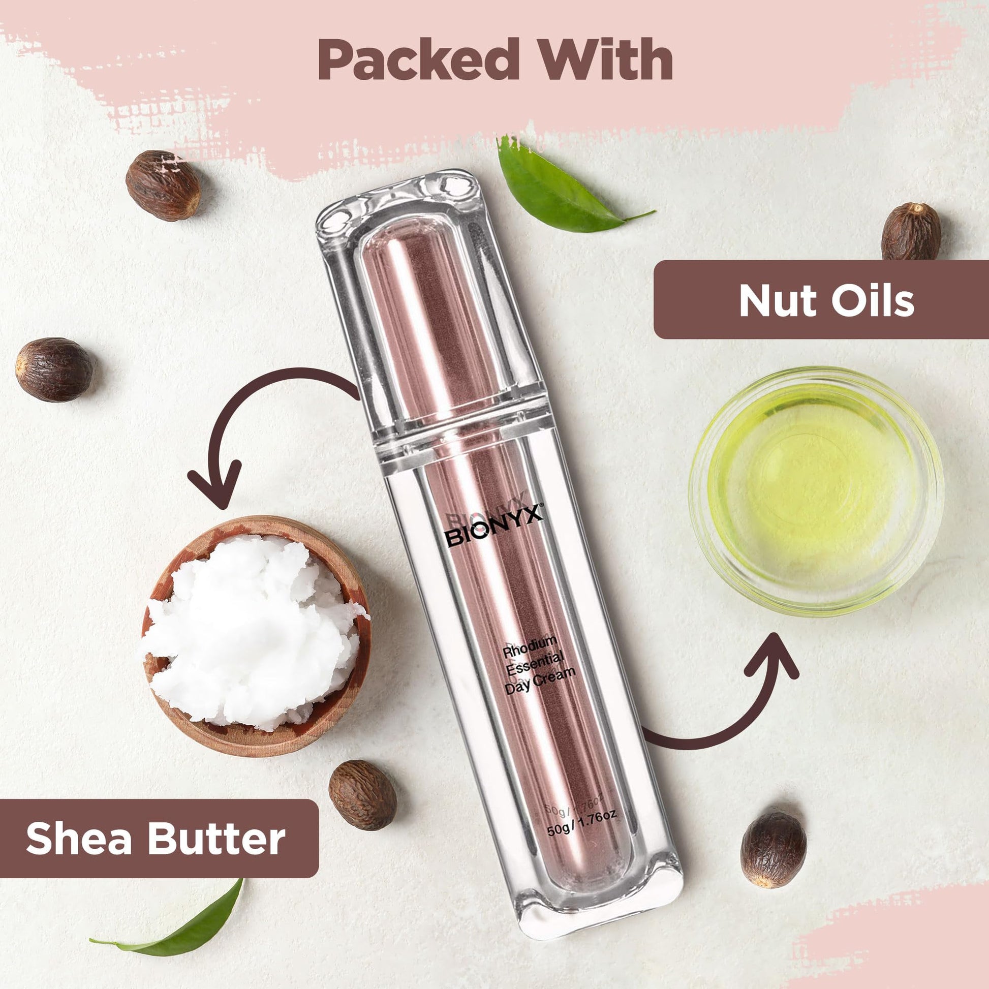 Bionyx Rhodium Essential Day Cream - Ultra Moisturizing Cream Infused with Rhodium Extract, Shea Butter and Natural Oils