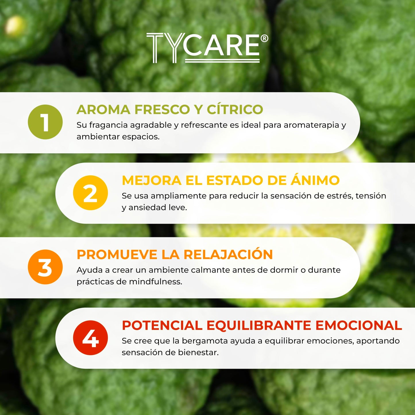 Aceite Esencial TY CARE Bergamota 100% Puro y Natural