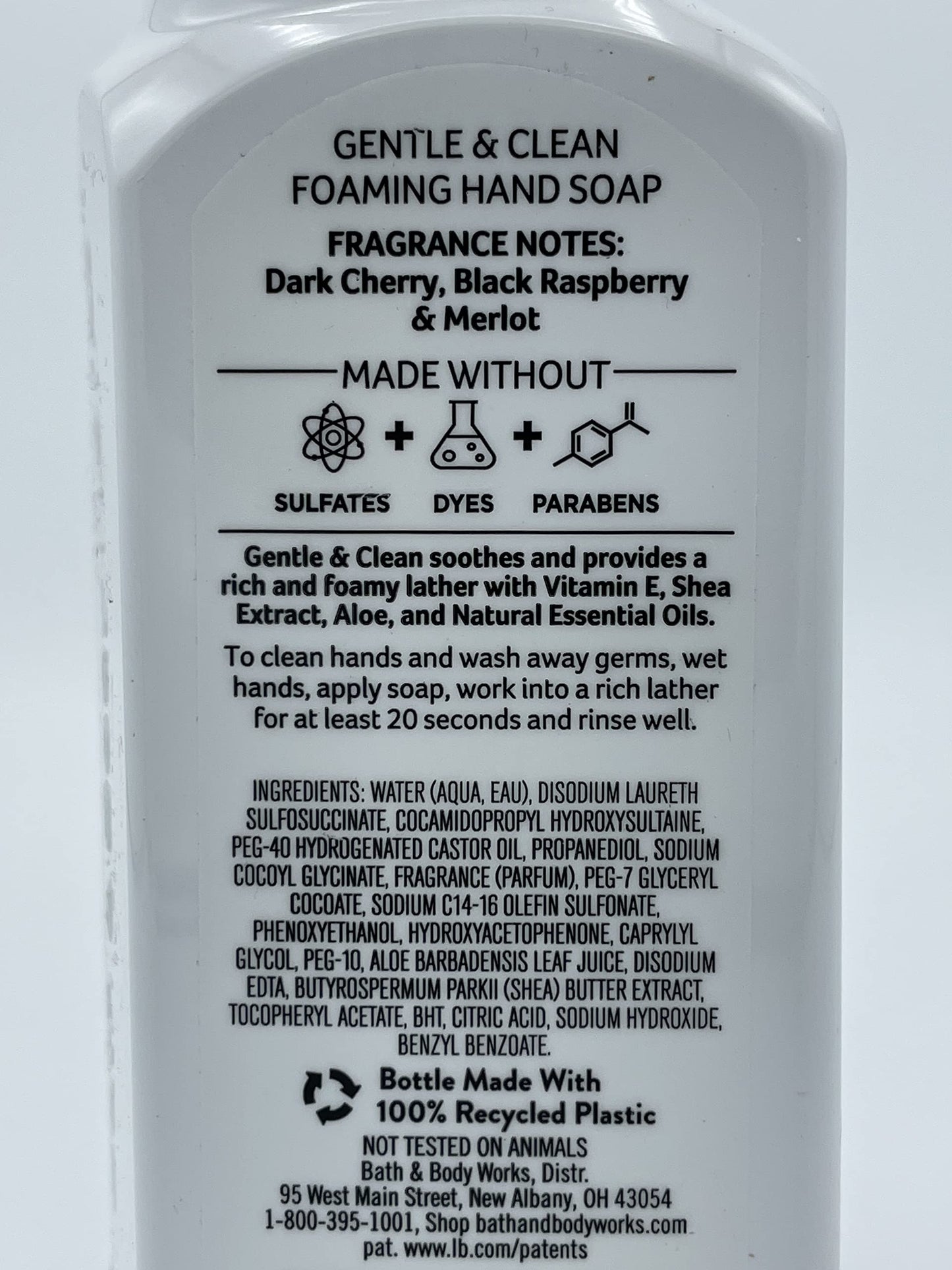 Bath & Body Works, Gentle Foaming Hand Soap, Black Cherry Merlot (2-Pack)